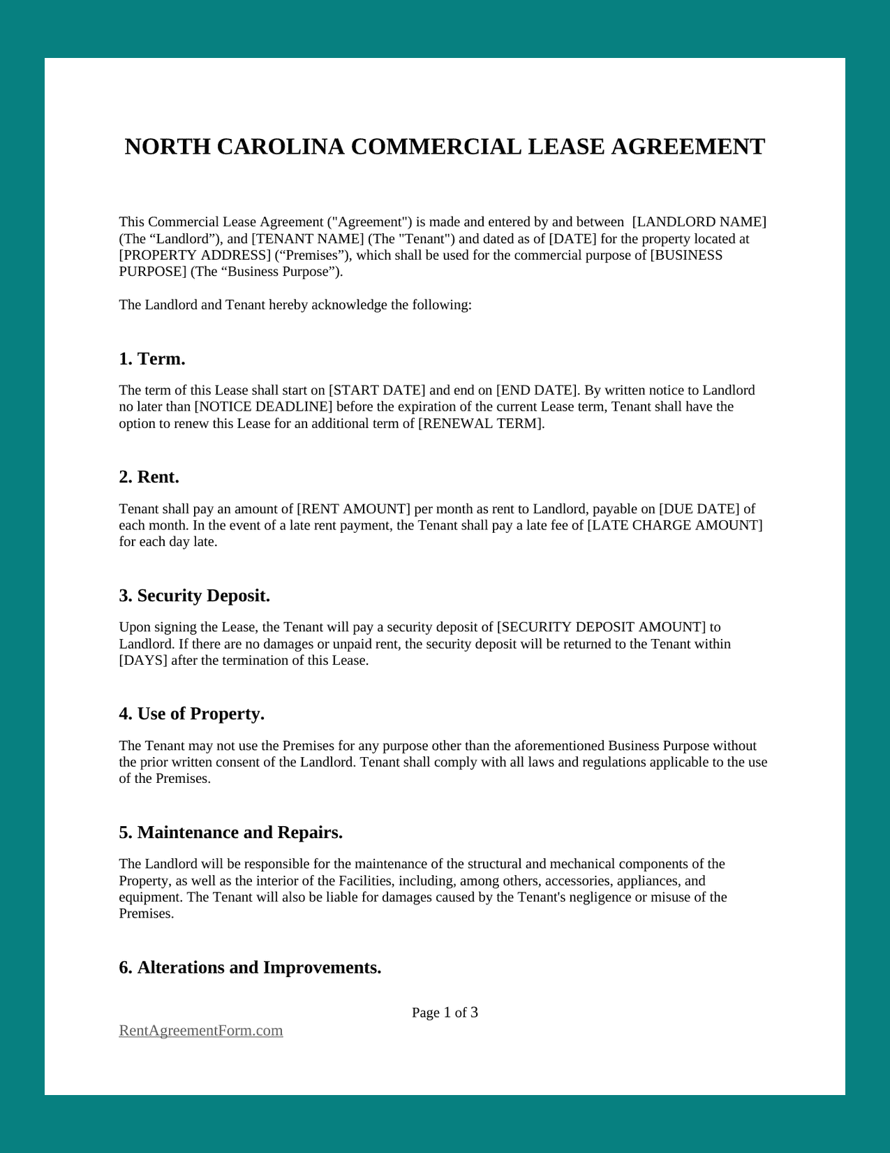 rla-north-carolina-commercial-lease-agreement-sample