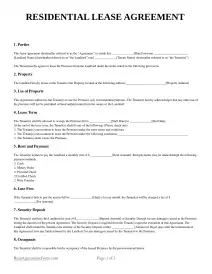 Pennsylvania Residential Lease Agreement Sample